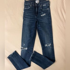 Agolde Mid-Rise Skinny Leg Jean, Size 24